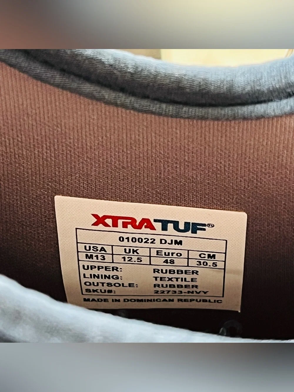 XTRATUF Men's Ankle Deck Boot Sport Waterproof Pull On Slip Resistant Navy